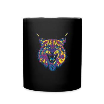 Colored lynx - Full Colour Mug - black - Front