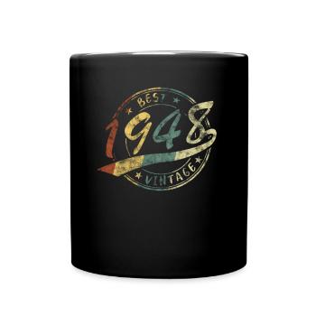 Best Vintage Jahrgang 1948 Retro Design - Full Colour Mug - black - Front