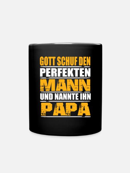 Papa - Tasse einfarbig - Schwarz