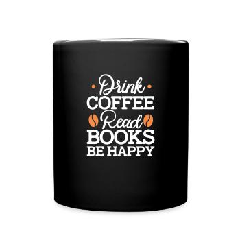 Café Livres de lecture Caféine Espresso Cadeau - Mug uni - noir - Devant