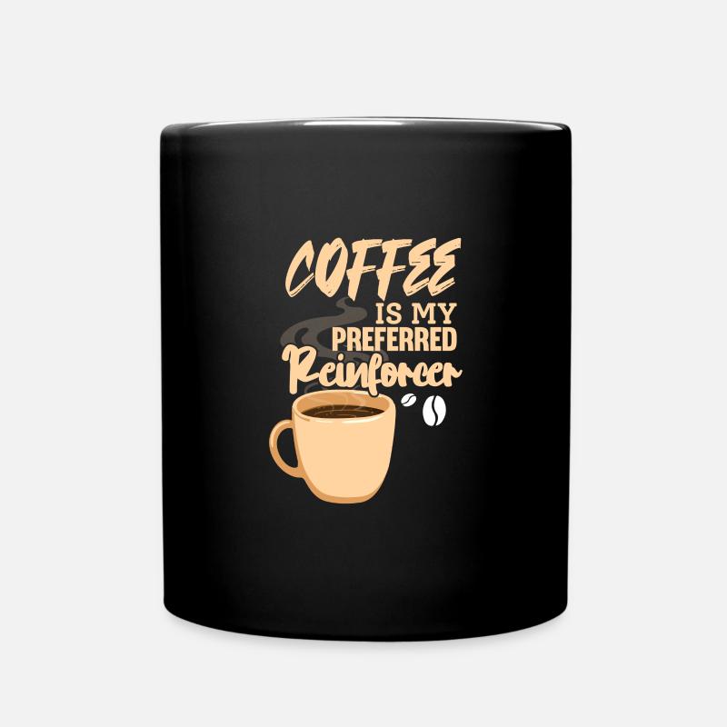 Kaffee Koffein Espresso Barista Geschenk - Tasse einfarbig - Schwarz