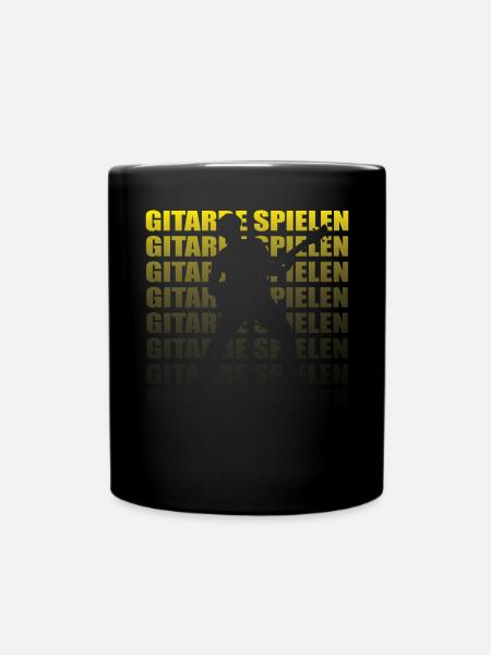 Geschenkidee für Gitarrenspieler - Tasse einfarbig - Schwarz