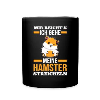 Nagetier Hamsterbesitzer Hamster - Tasse einfarbig - Schwarz - Vorne