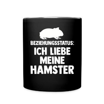 Nagetier Hamsterbesitzer Hamster - Tasse einfarbig - Schwarz - Vorne