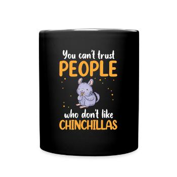 Les chinchillas ne font pas confiance aux poux laineux de rongeurs - Mug uni - noir - Devant