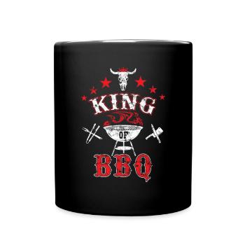 King of BBQ - Tasse einfarbig - Schwarz - Vorne