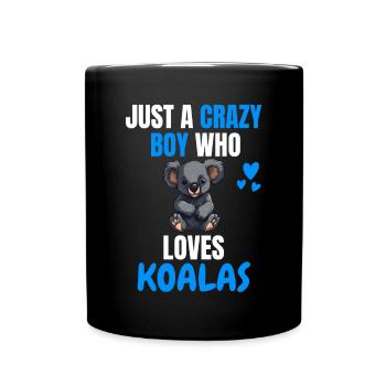 Crazy Boy Australie Animal Gift Koala - Mug uni - noir - Devant