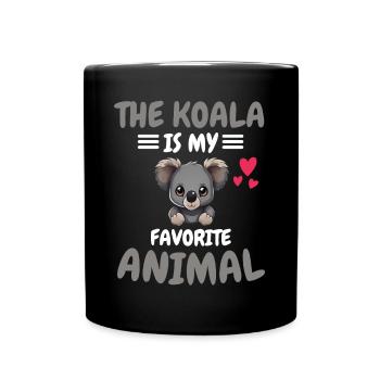 Lieblingstier Australien Zoo Tier Geschenk Koala - Tasse einfarbig - Schwarz - Vorne