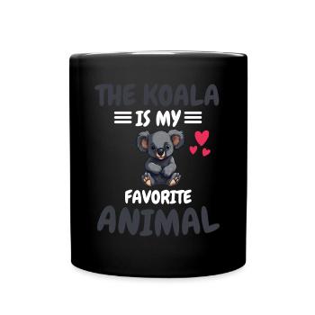 Animal préféré Australie Animal Gift Zoo Koala - Mug uni - noir - Devant