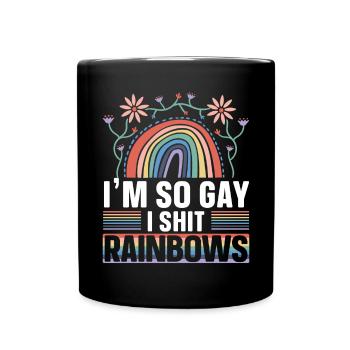 Droits des homosexuels Mois de la fierté arc-en-ciel LGBTQ Gay Pride - Mug uni - noir - Devant