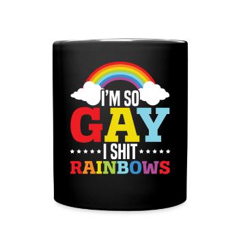 Droits des homosexuels Mois de la fierté arc-en-ciel LGBTQ Gay Pride - Mug uni - noir - Devant