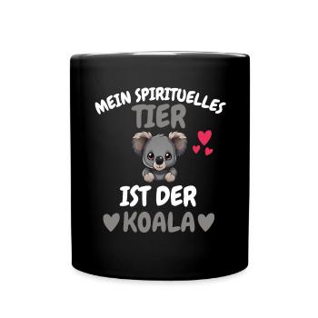 Australien Tier Geschenk Tierliebhaber Koala - Tasse einfarbig - Schwarz - Vorne