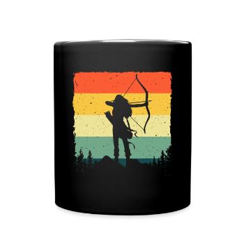 Cute Archery Design For Men Women Kids Archer Arch - Full Colour Mug - black - Front