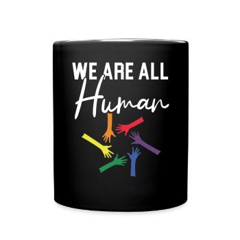 Nous sommes tous humains Rainbow Pride Mois LGBTQ Gay - Mug uni - noir - Devant