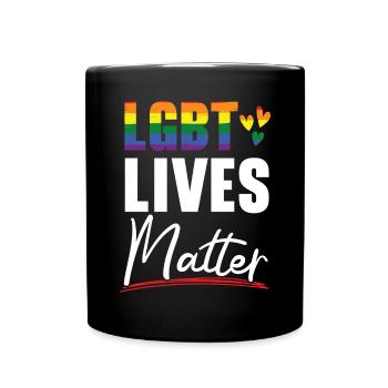 LGBT Vibes Matter Rainbow Pride Mois LGBTQ Gay - Mug uni - noir - Devant