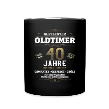 40. Geburtstag Mann Oldtimer Jahrgang 1983 - Tasse einfarbig - Schwarz - Vorne