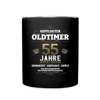 55. Geburtstag Mann Oldtimer Jahrgang 1968 - Tasse einfarbig - Schwarz - Vorne