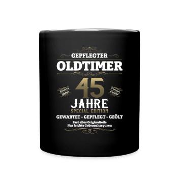 45. Geburtstag Mann Oldtimer Jahrgang 1978 - Tasse einfarbig - Schwarz - Vorne