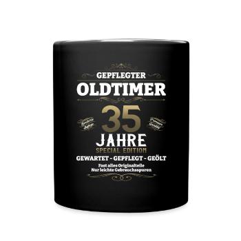 35. Geburtstag Mann Oldtimer Jahrgang 1988 - Tasse einfarbig - Schwarz - Vorne