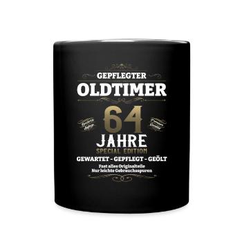 64. Geburtstag Mann Oldtimer Jahrgang 1959 - Tasse einfarbig - Schwarz - Vorne