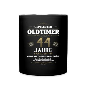44. Geburtstag Mann Oldtimer Jahrgang 1979 - Tasse einfarbig - Schwarz - Vorne