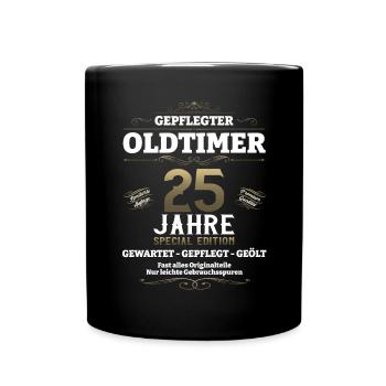 25. Geburtstag Mann Oldtimer Jahrgang 1998 - Tasse einfarbig - Schwarz - Vorne