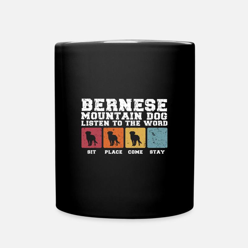 Les bouviers bernois écoutent le mot - Mug uni - noir