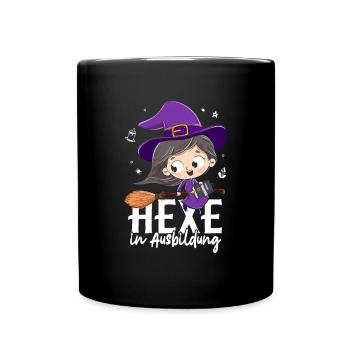 Hexe In Ausbildung - Tasse einfarbig - Schwarz - Vorne