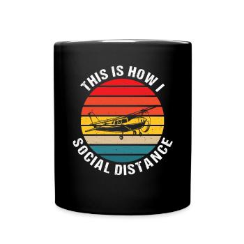 This is how i distance - Tasse einfarbig - Schwarz - Vorne