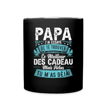 Drôle Fête Des Pères Papa Anniversaire - Mug uni - noir - Devant