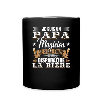 Je Suis Un Papa Magicien - Mug uni - noir - Devant