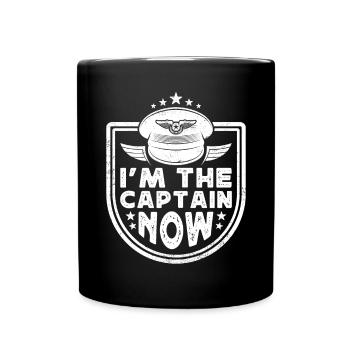 I'm the Captain now - Tasse einfarbig - Schwarz - Vorne