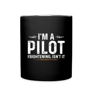Funny Aviator saying - Tasse einfarbig - Schwarz - Vorne