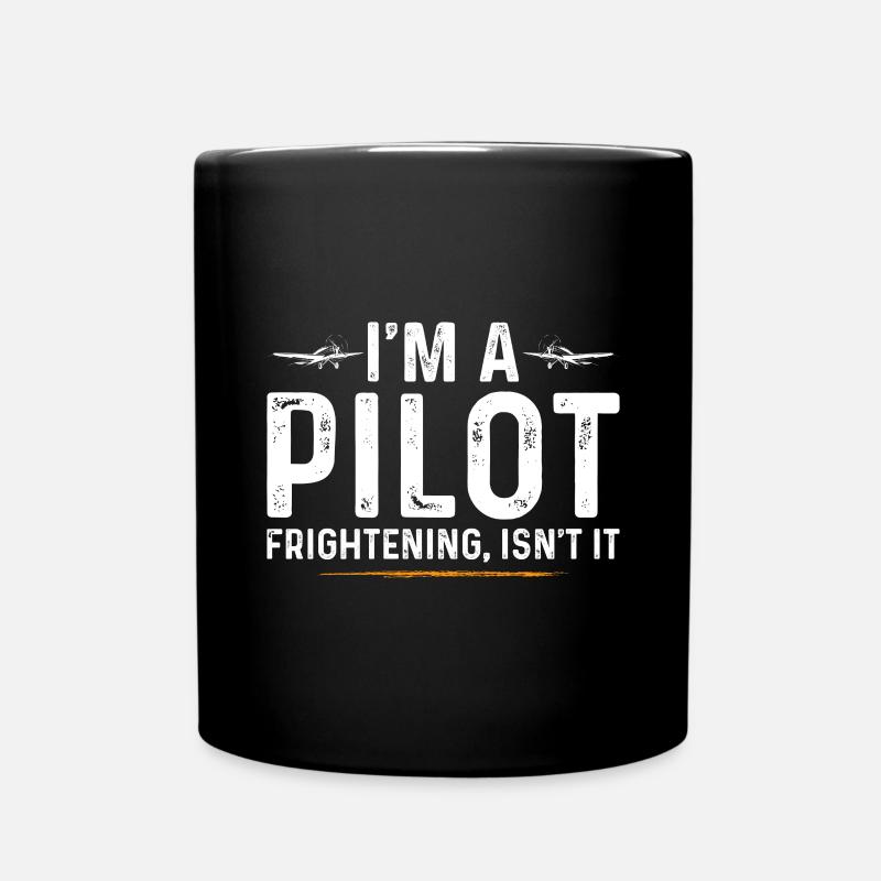 Funny Aviator saying - Tasse einfarbig - Schwarz
