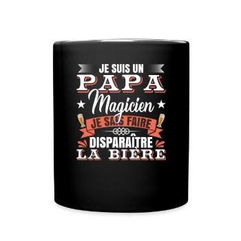 Papa Humour Bière - Mug uni - noir - Devant
