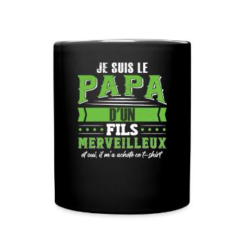 Je Suis Le Papa D'Un Fils Merveilleux - Mug uni - noir - Devant