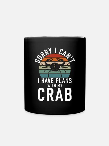Krabbenliebhaber Geschenke - Tasse einfarbig - Schwarz