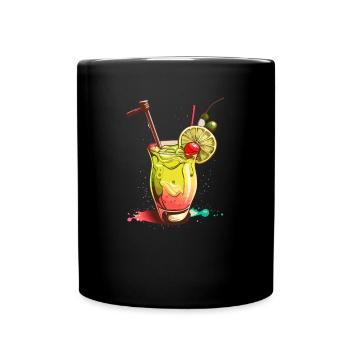 Cocktail - Full Colour Mug - black - Front