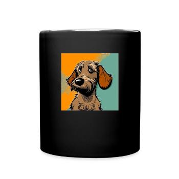 Chien dans le style comique - Mug uni - noir - Devant