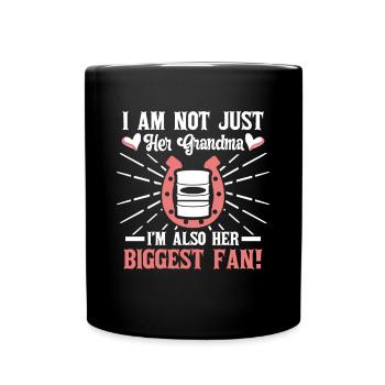 Je ne suis pas seulement son rodéo de fans de course de barils de grand-mère - Mug uni - noir - Devant