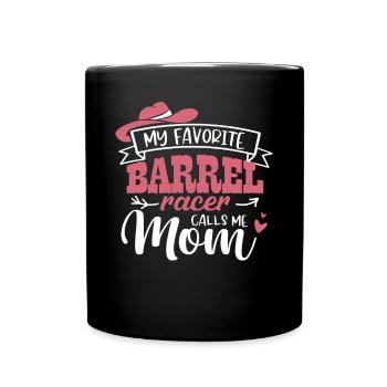 Mon événement de rodéo de baril préféré de maman rodéo Barrel Ra - Mug uni - noir - Devant