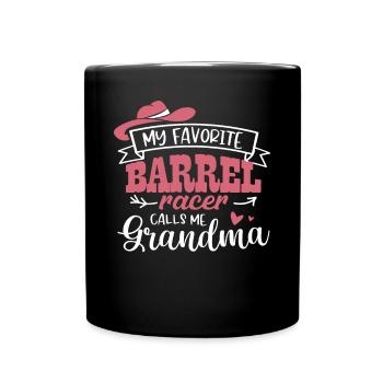 My Favorite Barrel Racer Women Grandma Barrel Raci - Tasse einfarbig - Schwarz - Vorne