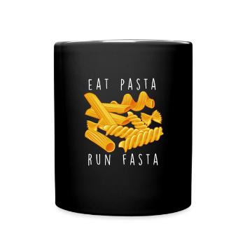 Lustiger Pasta-Nudel-Liebhaber - Tasse einfarbig - Schwarz - Vorne