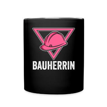 Bauherrin - Tasse einfarbig - Schwarz - Vorne