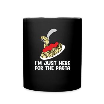 Lustige Pasta-Sprüche Essen Pasta-Liebhaber - Tasse einfarbig - Schwarz - Vorne