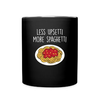 Lustige Pasta-Sprüche Essen Pasta-Liebhaber - Tasse einfarbig - Schwarz - Vorne
