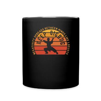 Keep-Qi-Gong Arts Martiaux Chigong Méditation - Mug uni - noir - Devant
