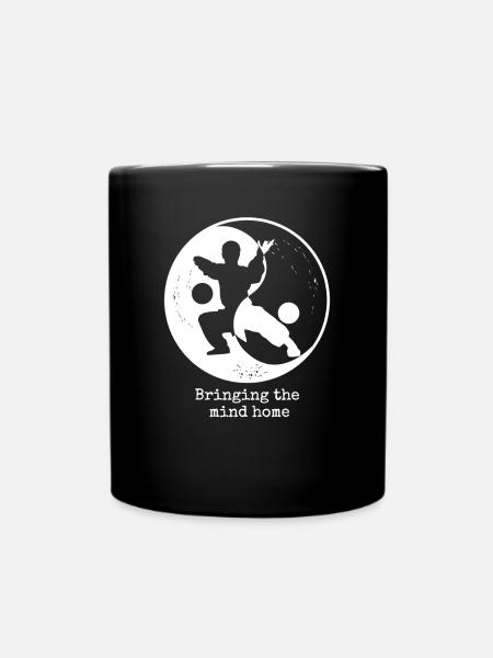 Qi-Gong Kampfkunst Chigong Meditation Thai-Chi - Tasse einfarbig - Schwarz
