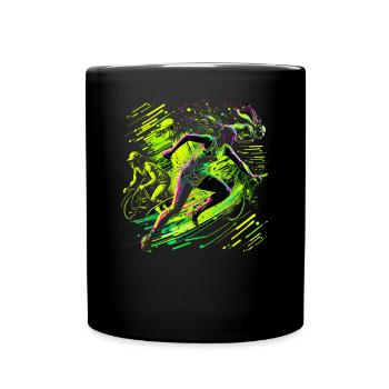 Triathlète Running Natation Cycliste Rider Fitness - Mug uni - noir - Devant
