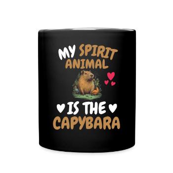 My Spiritual Animal Gift Zoo Animal Capybara - Full Colour Mug - black - Front
